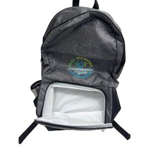 Gray Backpack With Insulated Cooler Pocket & Environmental Services Logo 45e